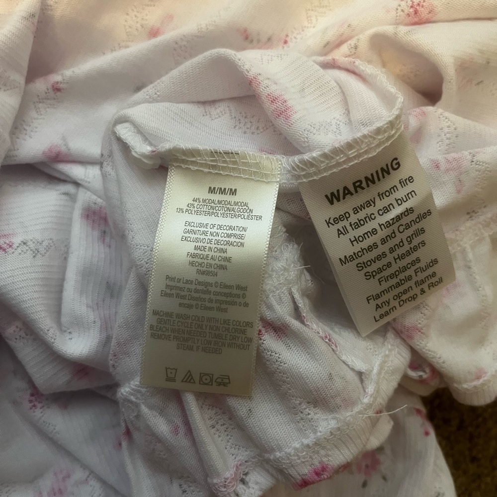 NWT West ROSEBUDS Pointelle SOFT Modal Long Sleeve Ballet Nightgown Size M - Picture 5 of 7